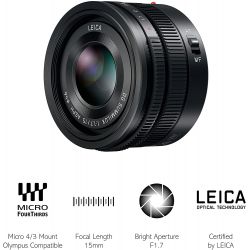 Obiettivo Panasonic LEICA DG SUMMILUX 15mm F/1.7 ASPH Nero