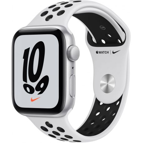 Apple Watch SE (2021) GPS Nike 44mm Argento Cassa in alluminio cinturino Sport - Pure Platinum Nero