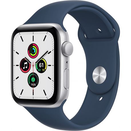 Apple Watch SE (2021) GPS 44mm Argento Cassa in alluminio cinturino Sport - Abyss Blue