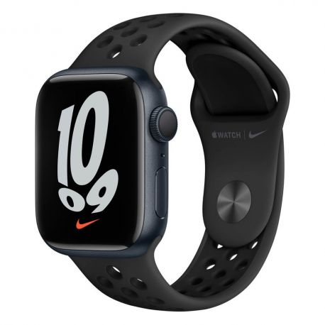 Apple Watch Series 7 Nike GPS 45mm Midnight Cassa alluminio cinturino Sport Nero