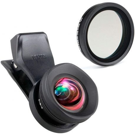 SIRUI Obiettivo grandangolare 18mm con filtro polarizzatore per smartphone