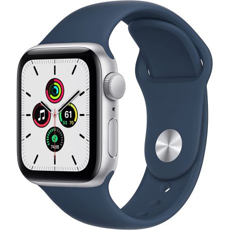 Apple Watch SE (2021) GPS 40mm Argento Cassa in alluminio cinturino Abyss Blue