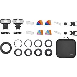 Godox MF-12 K2 kit 2 flash macro + accessori per Nikon Sony Canon Fujifilm Olympus Panasonic