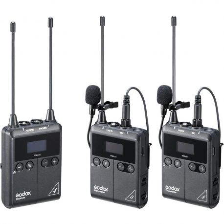 Godox WMic S1 Kit 2 trasmettitori + 1 ricevitore wireless per microfono sistema Wmic
