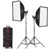 Godox SL-100Bi kit 2 faretti LED 2800-6500K + 2 stativi + softbox