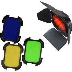 Godox griglia a nido d'ape + gelatine colorate BD07 per flash AD200