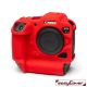 easyCover custodia protettiva in silicone rossa per Canon EOS R3