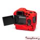 easyCover custodia protettiva in silicone rossa per Canon EOS R3