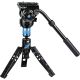 SIRUI P-325FS Monopiede in fibra di carbonio + base + testa video VH-10