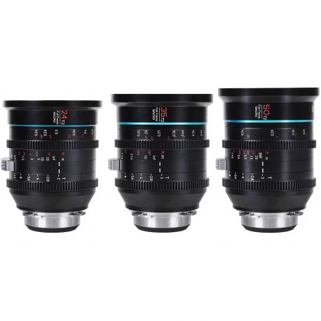 SIRUI Jupiter set obiettivi Macro (24mm - 35mm - 50mm T2) Full-frame Cine Canon EF-Mount