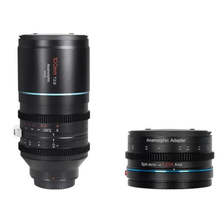 SIRUI Obiettivo 100mm T2.9 1.6x Full-Frame Anamorfico + adattatore 1,25x attacco L-Mount