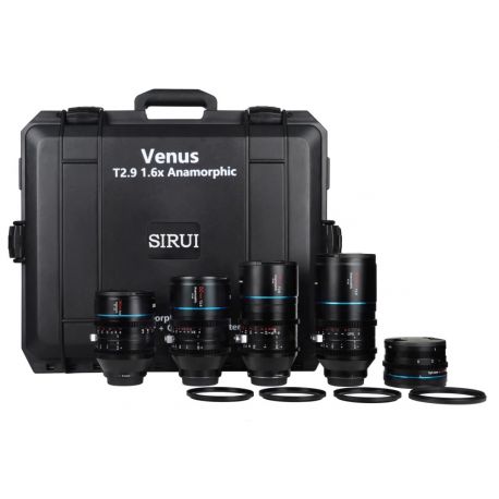 SIRUI kit 4 Obiettivi 35mm + 50mm + 75mm + 100mm T2.9 1.6x per Nikon Z + adattatore 1,25x + custodia rigida