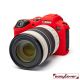 easyCover custodia protettiva in silicone per Canon EOS R7 - Rosso