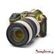 easyCover custodia protettiva in silicone per Canon EOS R7 - Camouflage Mimetico