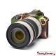 easyCover custodia protettiva in silicone per Canon EOS R10 - Camouflage