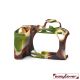 easyCover custodia protettiva in silicone per Canon EOS R10 - Camouflage