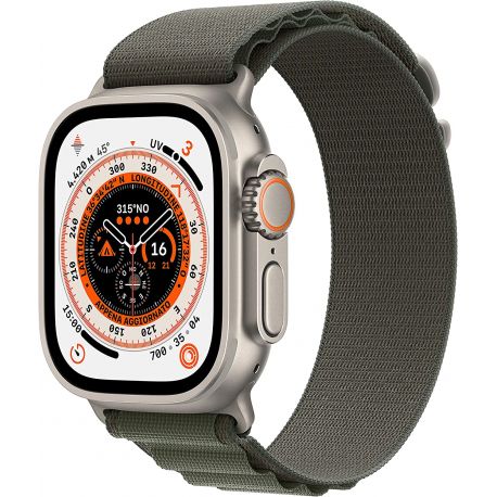 Smartwatch Apple Watch Ultra GPS + Cellular 49mm cassa titanio Alpine Loop - Taglia L - Verde