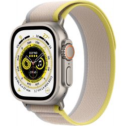 Smartwatch Apple Watch Ultra GPS + Cellular 49mm cassa titanio cinturino Trail Loop giallo/beige - Taglia M/L