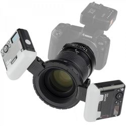 Irix Set Obiettivo 150mm f/2.8 Macro Dragonfly + Flash Godox MF12 K2 kit per Canon EF