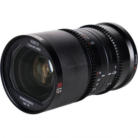 SIRUI SATURN Obiettivo 35mm T2.9 1.6x Full-frame Anamorfico in carbonio per Sony (Blue Flare)