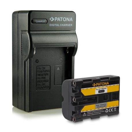 Patona kit Batteria Sony NP-FM500 + Caricabatterie NP-FM500H
