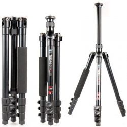 Triopo KIT Treppiedi ME-3228 + Testa KJ-7 + Tracolla AC-86-1 Tripod Treppiede Cavalletto lega di magnesio 4 sezioni