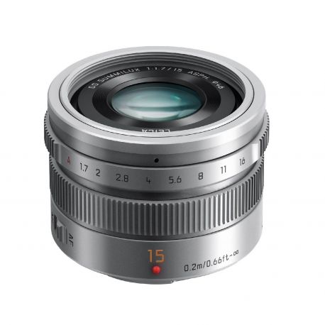 Obiettivo Panasonic LEICA DG SUMMILUX 15mm F1.7 ASPH Silver Lens