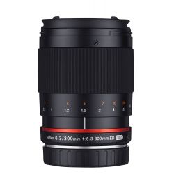 Obiettivo Samyang 300mm f/6.3 Mirror Lens Nero x Micro Quattro Terzi Lens