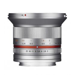 Obiettivo Samyang 12mm F2,0 NCS CS ASP x Canon EOS M Argento
