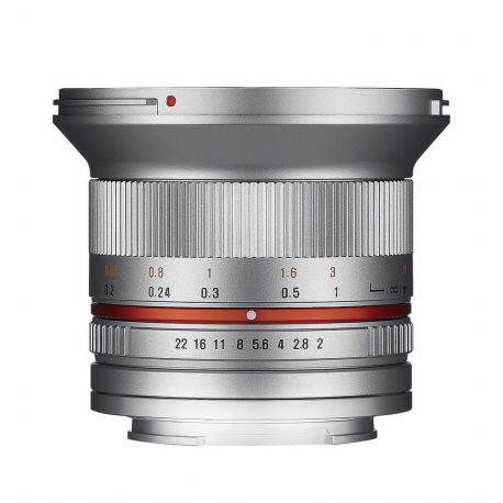 Obiettivo Samyang 12mm F2,0 NCS CS ASP x Canon EOS M Argento