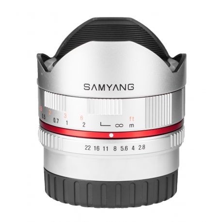 Obiettivo Samyang 8mm f/2.8 UMC Fish-eye x Samsung NX Argento