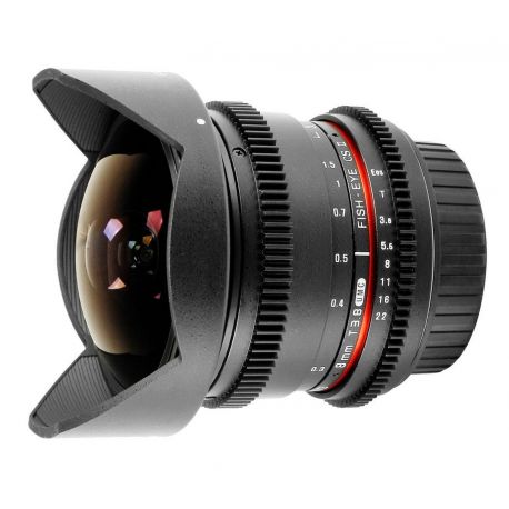 Obiettivo Samyang 8mm T3.8 Fish-eye per Canon VDSLR Video Mark II